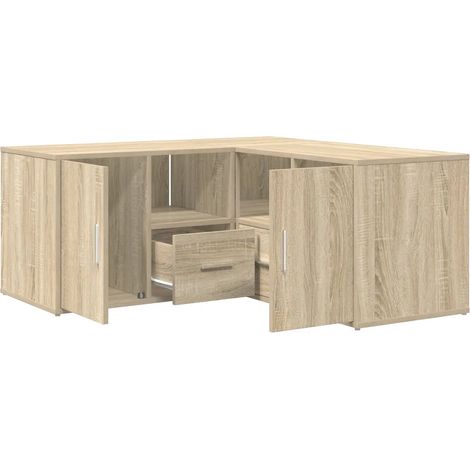 Armario de esquina de madera contrachapada práctico almacenamiento 160 x 40 x 45 cm madera contrachapada roble sonoma 020055648 (1/5)