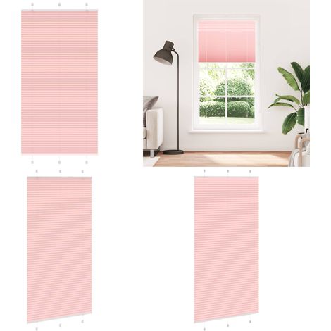 vidaXL Plissee Rosa 105x200 cm Stoffbreite 104,4 cm Polyester (1/5)