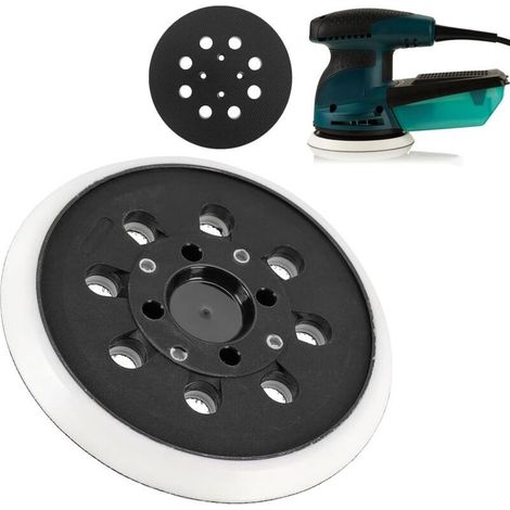 Patin de ponçage auto-agrippant 125 mm compatible avec Bosch PEX 300 AE 400 AE 4000 AE 125 mm,Ponceuse Excentrique par Poweka (1/5)