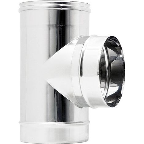 Raccordo inox a t braga mf da 160mm codino m aisi 304 (1/2)
