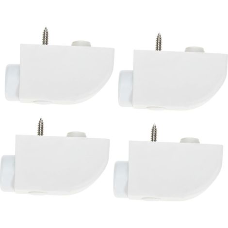 Verrou Baie Coulissante en Plastique Blanc, 4pcs, Barre de Blocage de Fenêtre pour Protéger les Garçon et Filles et Sécuriser Fenêtres et Portes Coulissantes