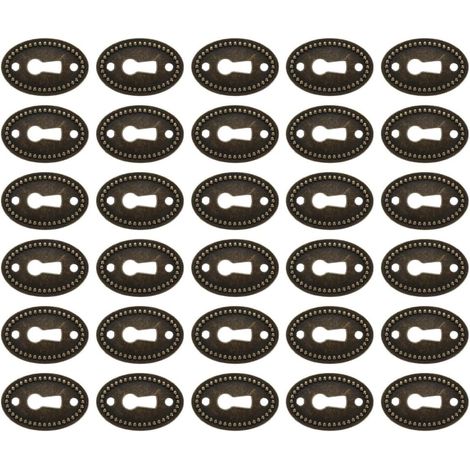 Levemolo Lot de 30 cache-serrure en alliage zinc, finition bronze (1/5)