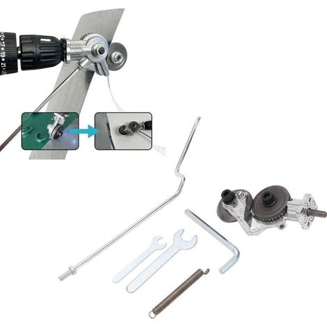 Sheet Metal Cutter, Electric Plate Cutter, Sheet Metal Cutter Drill Attachment with Adapter, Easy to Use (1/4)
