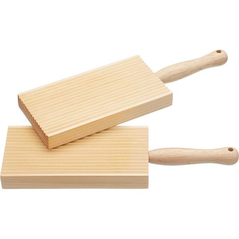 Palettes à beurre en bois faites maison/planches à gnocchis, 20 x 6,5 cm (lot de 2), bois, marron (1/3)
