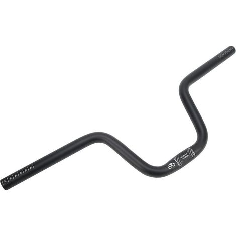Guidon vélo Brompton en alliage aluminium LitePro, cintre relevé noir 160mm pour amélioration conduite.