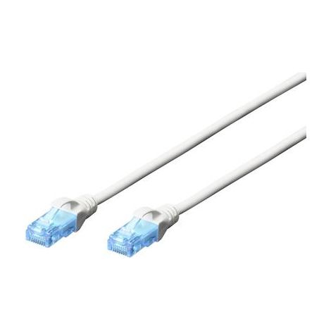 Digitus DK-1512-030/WH RJ45 Câble réseau, câble patch CAT 5e U/UTP 3.00 m blanc torsadé par paire 1 pc(s) S134831 (1/2)