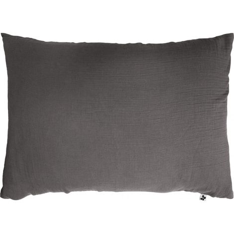 Taie d'oreiller en gaze de Coton 50 x 70 cm Gaia granit