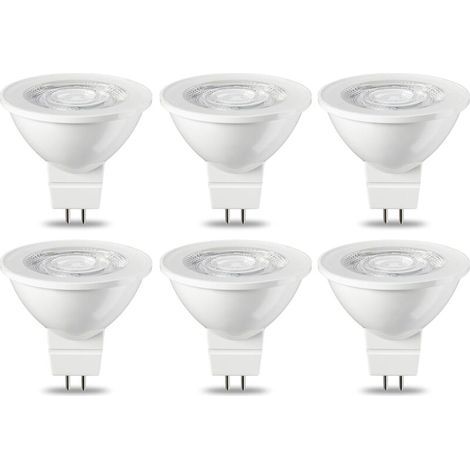 [NEVER USED] Pack of 6 LED GU5.3 MR16 5W warm white non-dimmable bulbs, 220V [Energy Class G] (1/4)