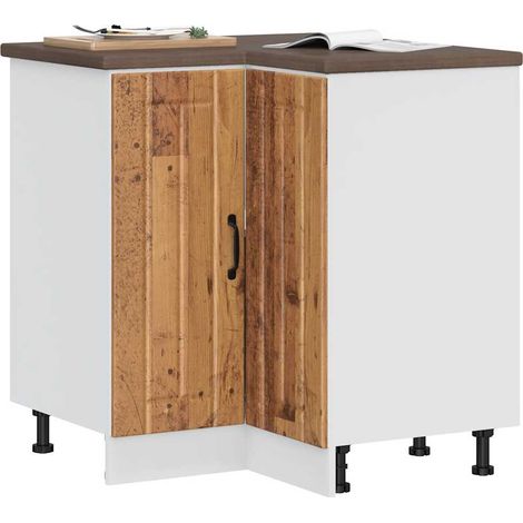 Küchen-Eckunterschrank Lucca Altholz-Optik Holzwerkstoff
