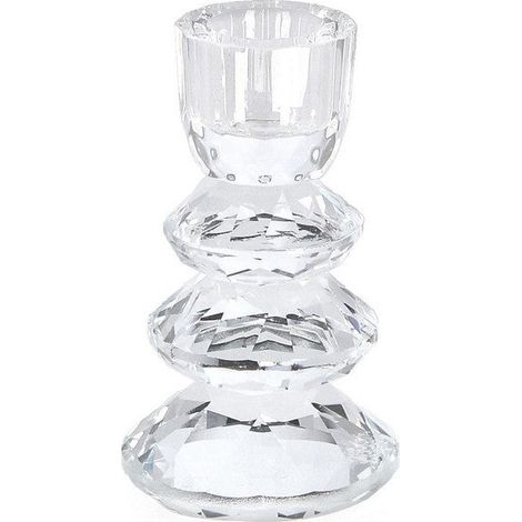 Bizzotto Portacandela 1P Eldrid H 10,8 Cm D 6 Cm Vetro Trasparente