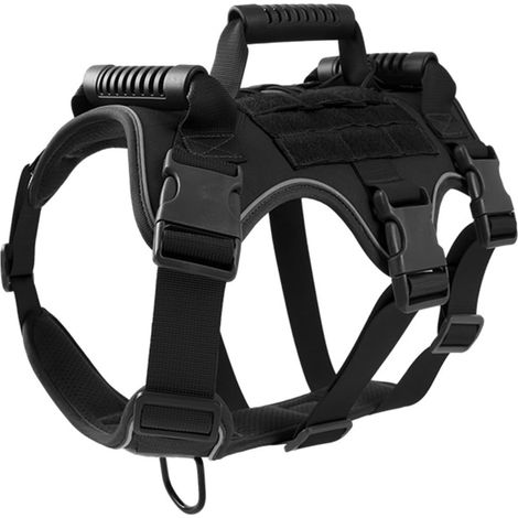 Filiyano-Harnais pour chien, gilet tactique, harnais militaire en nylon résistant pour l'entraînement et les activités de plein air. (1/5)