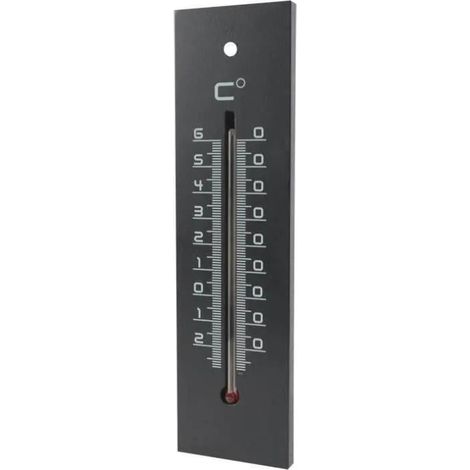 Stile termometro moderno nero 22 cm