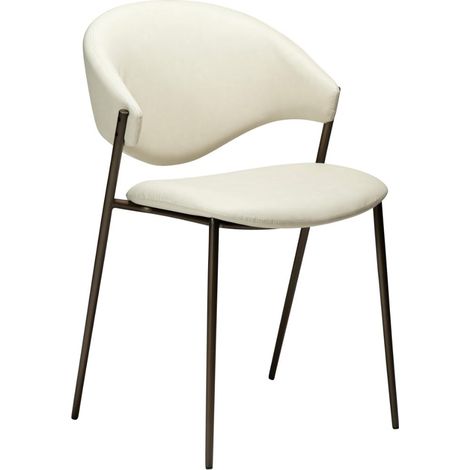 Zone Dan-Form Esszimmerstuhl PU-Kunstleder offwhite. (1/5)