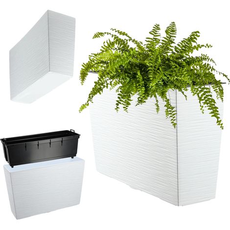 Pot de Fleurs, Design Durable, Système d'Irrigation Intégré, BLANC (1/2)