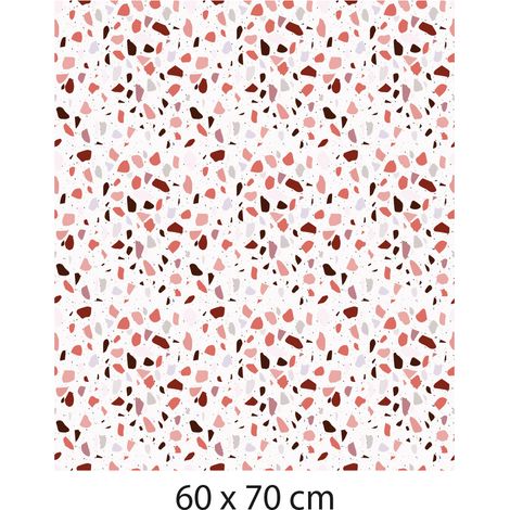 Crédence cuisine adhésive autocollante TERRAZZO CORAIL - 60 x 70 cm – Idéal fond de hotte (1/4)