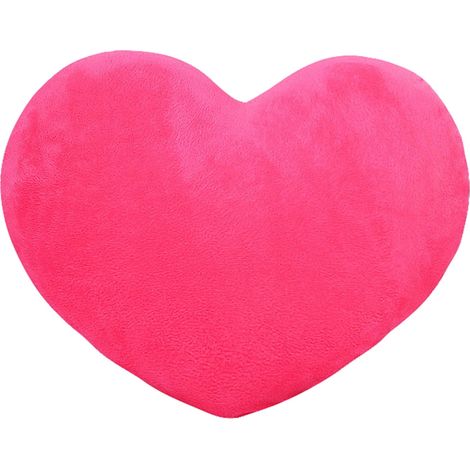 Coussin En Forme De Cœur - 40 cm - Velours Doux - Décoration Intérieure Et Cadeau - 1 Pièce (1/5)