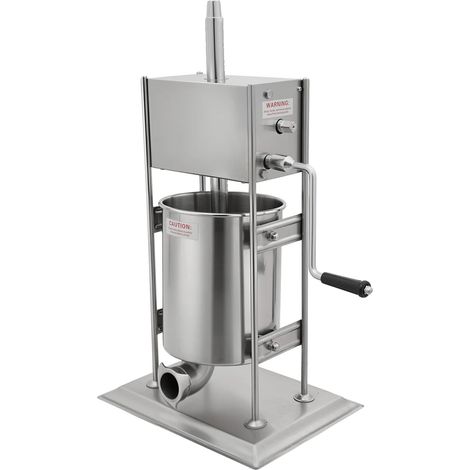 Poussoir à saucisse, capacité de 10L, matériau en acier inoxydable 201, fonctionnement manuel, design vertical, moules multi-formes inclus (1/5)
