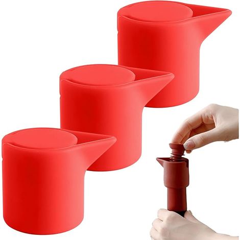 Set di 3 coperchi in morbido silicone con maniglia a prova di perdite e coperchio ermetico riutilizzabile, ideali per cucina, matrimoni, sala da pranzo ed eventi. (1/5)