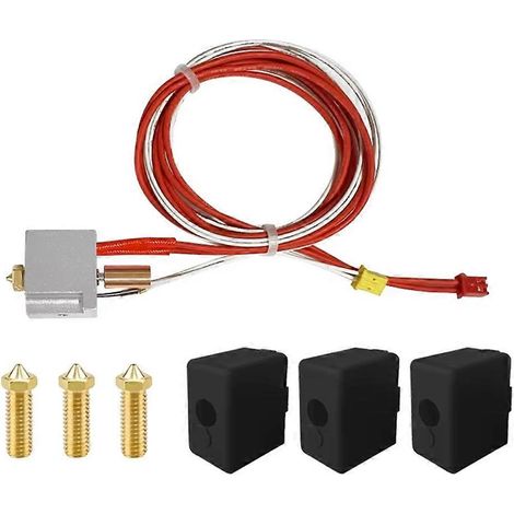 Für FLSUN V400 Hotend-Teil Druckkopf 0,4 mm Düse Extruder Hotend-Heizung NTC V400 3D-Drucker A (Messing) (1/5)