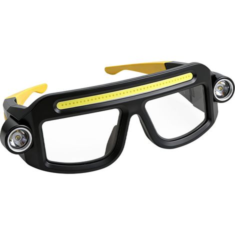 Lunettes de travail LED rechargeable Type‑C, lampe frontale multi‑sources pour atelier bricolage (1/5)