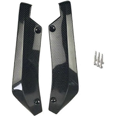 2 Stück Heckstoßstangen-Lippenspoiler-Diffusor-Splitter aus PP, kratzfest, universell passend für Honda Civic Accord/VV Gold – Carbonfaser
