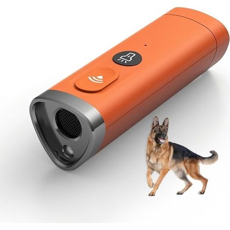 Handliches Ultraschall Hundeabwehrgerät mit Verhaltenstraining, Taschenlampenmodus und Bellstopper, wiederaufladbar, langlebig, einfach zu bedien (1/5)