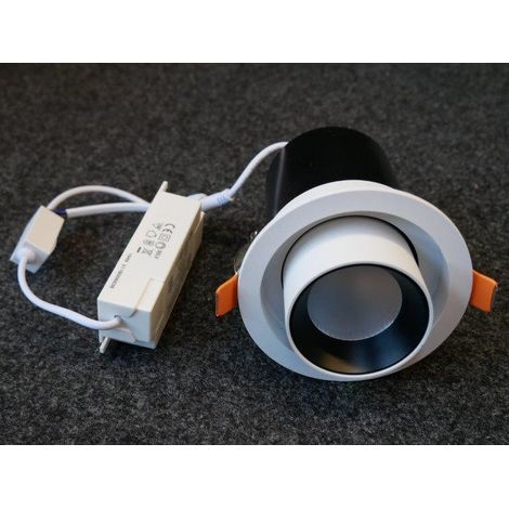 Spot encastré LED 15W blanc fixe Ø 100x130mm CCT variable 3000K-4000K-6000K avec inter déporté alim 230V IP LEDASUN