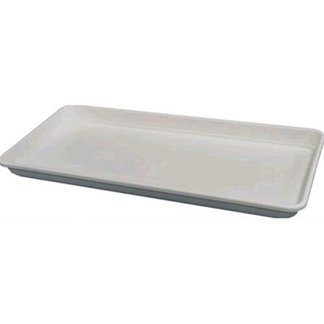 SOTTOVASO RETTANGOLARE BIANCO in resina per VASO FESTONATO da 80 cm (1/2)