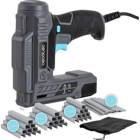 Cecotec Grapadora con Batería FastTacker 4000 4V 1500mAh, 2in1 Compatible con Grapas y Clavos, Incluye Quitagrapas y 9000 Grapas