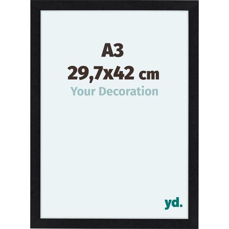 yd. - Cadre photo A3 29.7x42 - Noir Mat - MDF - Como (1/5)