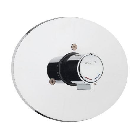 Mitigeur de douche encastré temporisé 25 sec avec bouton anti-blocage MINIMAL Série Idral 08542/1-30F Chromé - Laiton