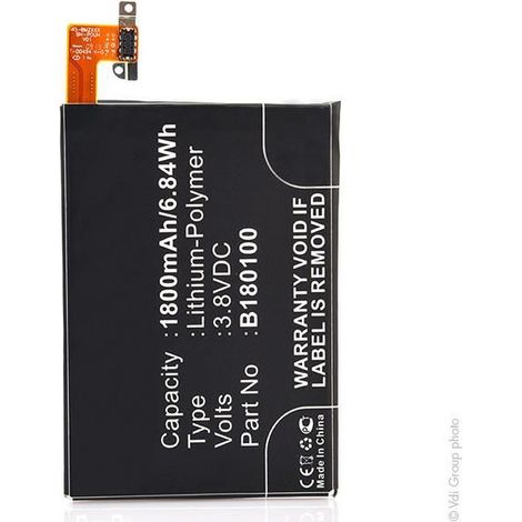 NX - Batterie téléphone, smartphone, GSM pour HTC 3.8V 1800mAh - 35H00210-00M35H0021000 (1/3)