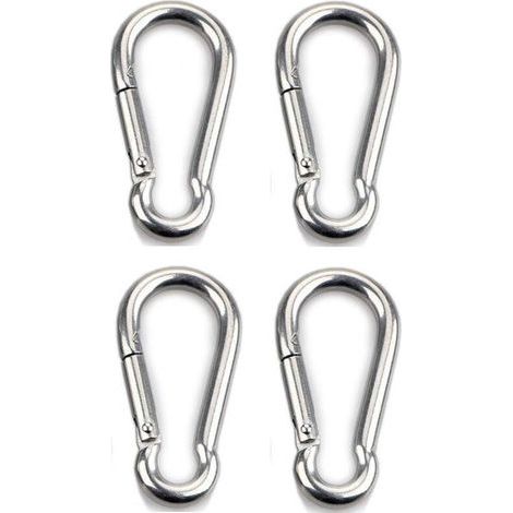 4pcs Mousqueton de Fixation pour Charges Lourdes, Sports, Chiens de Serrure, Hamac Balançoire, en Acier Inoxydable 304, 6mm Épaisseur (1/5)