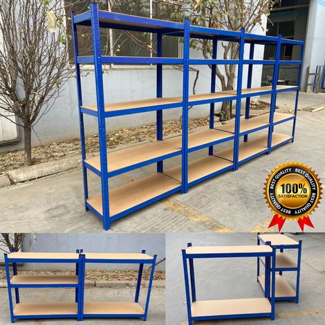 5 Tier Garage Shelving Storage Racking Boltless Shelf Heavy Duty Metal Shelves (1/5)