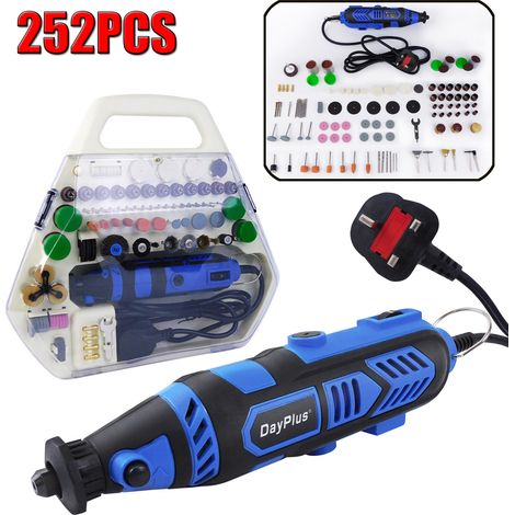Outil rotatif 252Pcs Dremel Grinder Polisher Drill Multi-purpose DIT Tool Kit (1/4)
