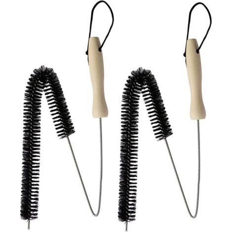 2 Pièces Brosse de Nettoyage Machine à Laver Nettoyeur de conduits de sécheuse Brosse de Nettoyage pour appareils électroménagers Brosse Anti-Peluches brosses à tuyaux Longs Bois(72cm) (1/4)