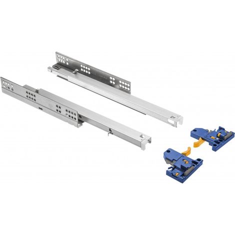 Schubladenschienen Unterflurführung Soft Close Schubladenauszug h 45mm Metall 300mm