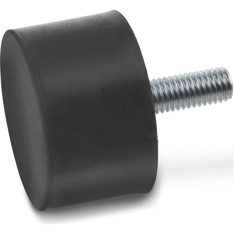 Ganter Normelemente GN 352-25-20-M6-S-55 352-25-20-M6-S-55-Tampone di arresto in gomma, Nero, Durchmesser: 25mm Höhe: 20mm, Set di 10 Pezzi (1/2)