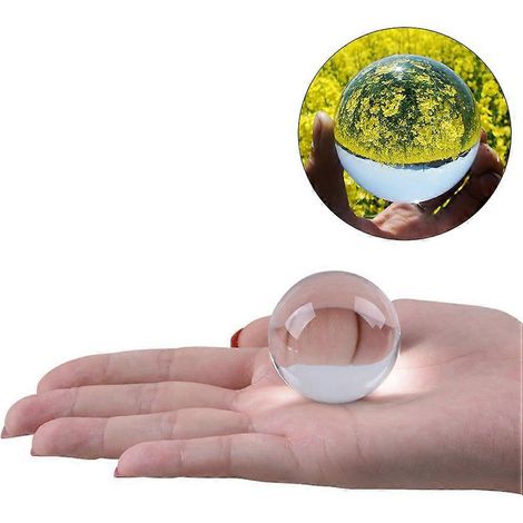 Boule de cristal transparente blanche, compatible avec la décoration Feng Shui, 4 cm