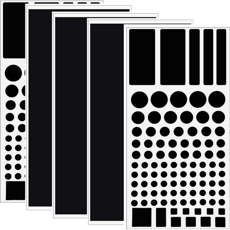 Film autocollant pour variateur de lumière, 5 feuilles de couverture LED, film occultant, édition occultante, variateur d'intensité, autocollant pour appareils électroniques pour la maison, le bureau (1/5)
