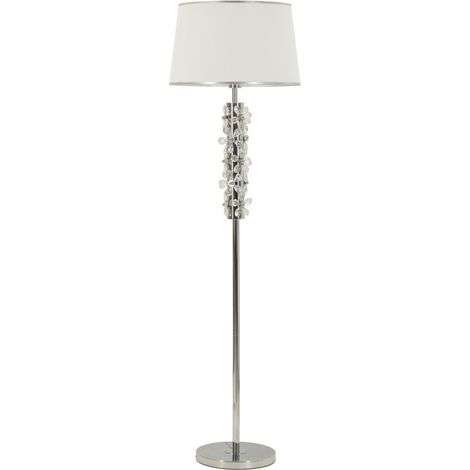 Lampadaire "Flower" 157cm Argent & Blanc (1/5)
