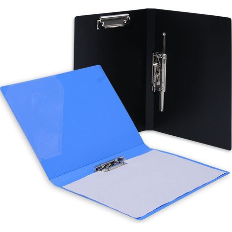 Ordner ohne Lochung – 20-mm-Federklammer – A4-Format – Stabiler Polypropylen-Einband – Blau – 1 Stück (1/5)