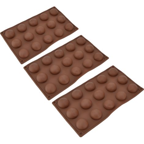 Stück Silikonform mit 15 Mulden, Schokoladenbombenform, Halbkugel-Backform für Kuchen, Gelee, Pudding (1/5)