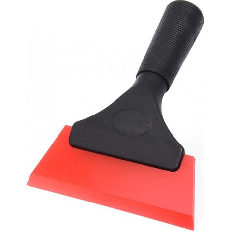 Raclette à Vitres Multifonction (5 Pouces, Rouge), silicone de qualité, pour salle de bain, portemiroir, fenêtres, parebrise et verre (1/5)
