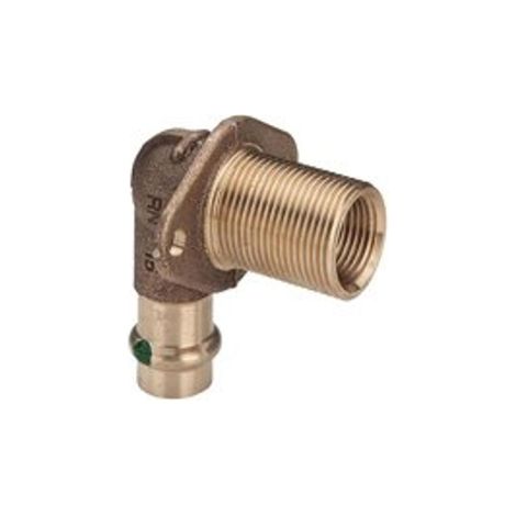 Viega Traversée de paroi Profipress Sanpress, d 15mm, Rp 1/2, G 3/4 laiton rouge ou bronze au silicium modèle 2232.1, 279288 (1/3)