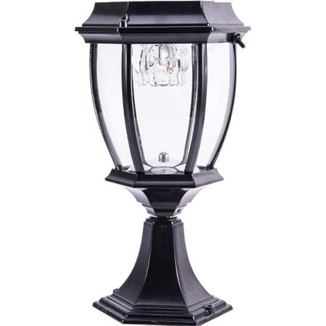 Creative Art Design Rétro Lumière Solaire Extérieure Colonne Lampe Frontale Lampe De Patio Applique Murale Étanche Porte Pilier Lampe Paysage Villa Jardin Décoration Extérieure 20 CM  35 CM