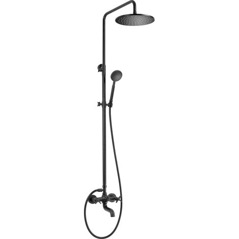 Deante TEMISTO Duschset elegant in mattschwarz