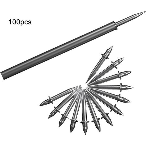 Lot de 100 clous de plinthe sans joint avec manchon - Clous à double tête, angle unique, non marquants, pour la décoration intérieure (1/3)
