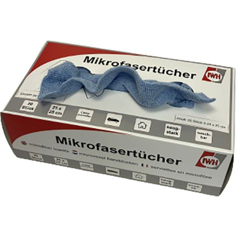IWH 071125 in Box Microfasertuch  20 St. (L x B) 25 cm x 25 cm (1/2)