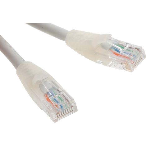 Câble Ethernet cat 5e Avec connecteur gaine LSZH Gris / , U/UTP, 10m ( Prix pour 1 )